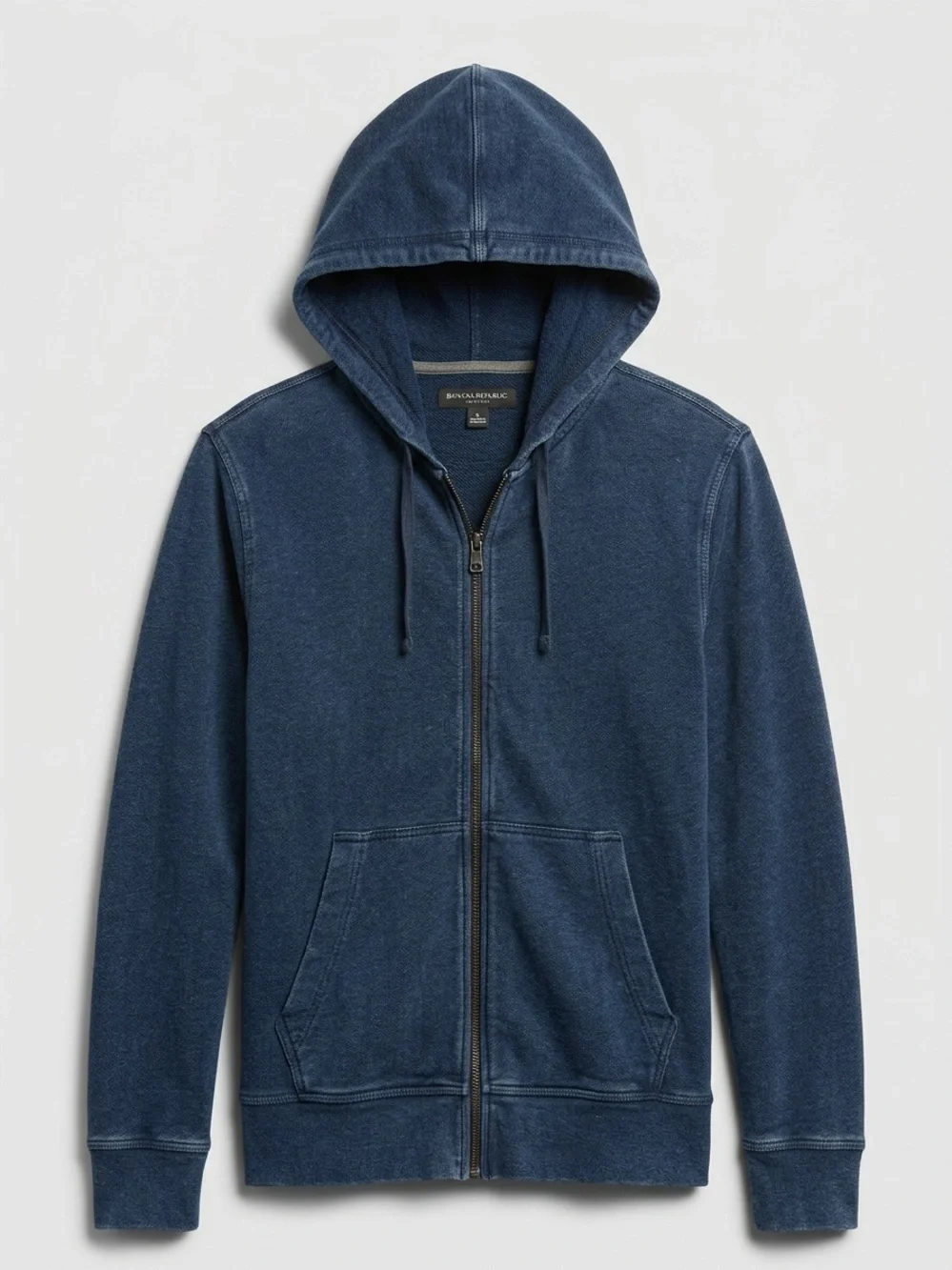 Banana Republic Mens Dark Blue Zip Up Hoodie Comfortable Casual Layer SZ MEDIUM
